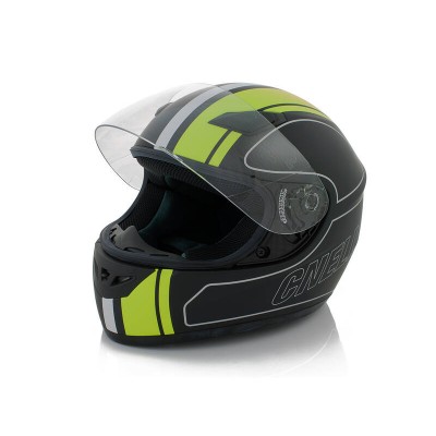 Motorbike Helmet Motorcycle Biker CNELL XS Yellow Racing Stripes