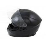 Motorbike Helmet Shiny Black Double Visor L 59-60cm CNELL