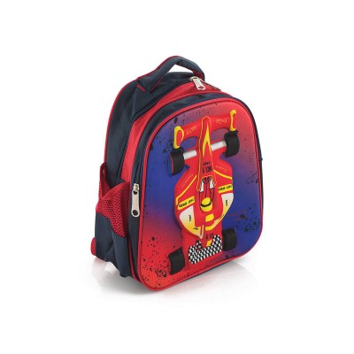 School Bag Red / Blue / Yellow 3D Race Car Design *RRP $22.00