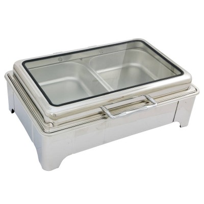 Electric Hot Food Warmer Bain Marie 2x 1/2 GN Size - 400W Benchtop Chafing Dish