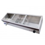 Hot Food Warmer Bain Marie 3x 1/2 GN Tray + Lids - 1.5kW - Commercial Bainmarie