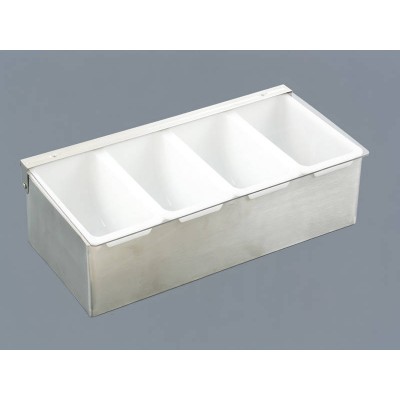 Stainless Steel Storage Containers TAPAS Bar Caddy 4 Compartment