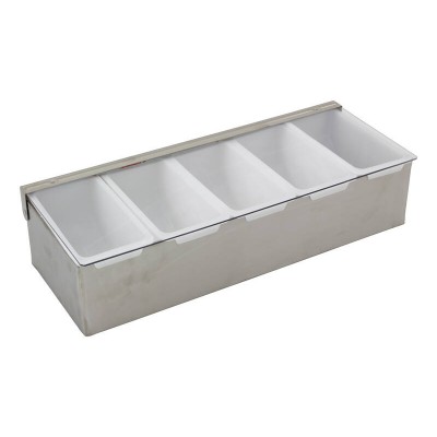 Plastic Storage Containers 5 Compartment TAPAS Bar Caddy