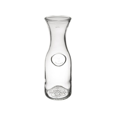 1L Glass Carafe Drinks Decanter Jug for Wine, Water, Juice