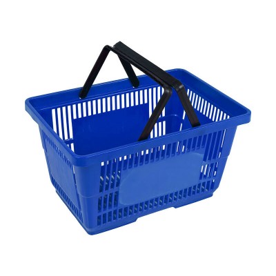 Supermarket Shopping Basket Blue Plastic