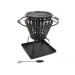 Brazier / BBQ Fire Pit Combo with Ash Tray