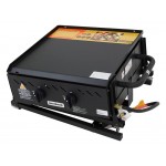 2 Burner Gas BBQ with Folding Legs - Portable Barbeque - Flat Hot Plate Barbecue