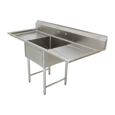 1.78m Stainless Steel Commercial Kitchen Worktop Sink (C) Bench with Splashback