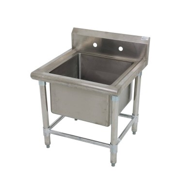 0.6m Stainless Steel Single Mop Sink with Splash Back