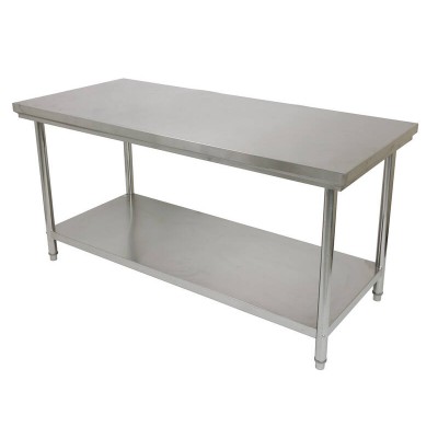 1.8m x 80cm Stainless Steel Commercial Work Bench Counter Top with Lower Shelf