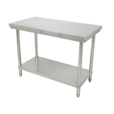 1.2m x 60cm Stainless Steel Commercial Work Bench Counter Top with Lower Shelf