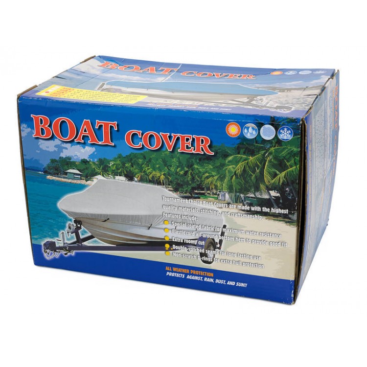 16ft - 18ft Heavy Duty Boat Cover - 2.39m Beam, Waterproof 600D Polyester Canvas