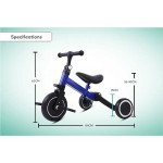 3-in-1 Kids Trike & Balance Bike - Blue