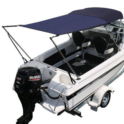 Bimini Top Sun Shade Extension Kit 1.7m x 1.7m Alloy Poles & Airflow Boat Shade