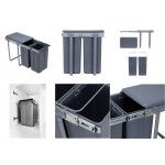 30L Pull Out Kitchen Waste Bin with 2 Compartments