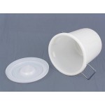 Plastic Storage Bin Round with Lid 40L WHITE