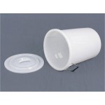 Plastic Storage Bin Round with Lid 60L WHITE