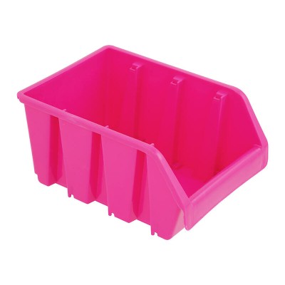 Plastic Stacker Bin Workshop Storage Bins 170x230x120 Pink