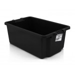 Fish Bin with Lid Beer Tote Container 54L BLACK