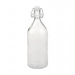 Clear Glass Water Bottle with Clamp Stopper 1L