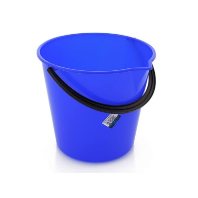 Plastic Spout Bucket with Handle 9.6L BLUE