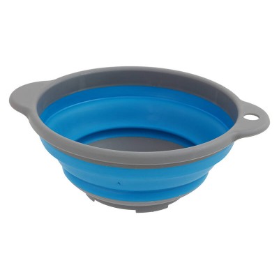 Collapsible Camping Bowl Rubber Blue / Grey