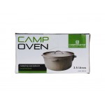 Dutch Cast Iron Camp Oven Pot with Lip Lid 3.5L