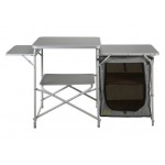 Folding Camp Kitchen - 2 Shelf Worktop + Cupboard