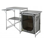 Folding Camp Kitchen - 2 Shelf Worktop + Cupboard