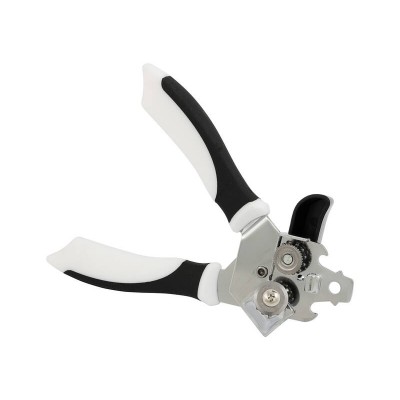 Can Opener Heavy Duty S/S with Soft Hand Grips - White