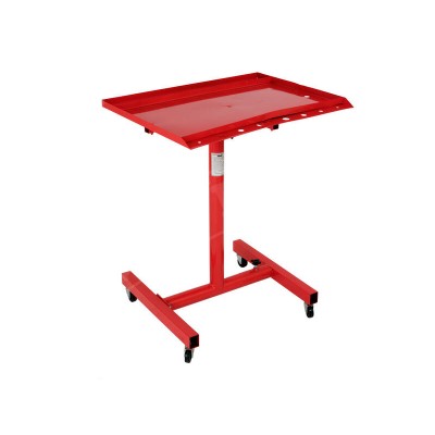 90kg Workshop Tools Steel Trolley Table, 1.2m Adjustable Height Mobile Workbench