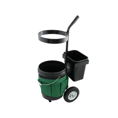 Multi-Purpose Mobile Garden Tool Cart - 12L & 18L Buckets