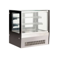 0.66m Cold Cabinet Display Chiller - 102L Glass Deli Fridge - 3 Tier