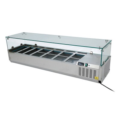 1.2m Cold Food & Chilled Service Countertop Glass Display Unit