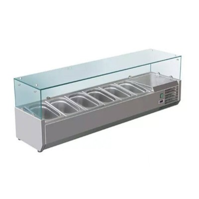 1.5m Cold Food & Chilled Service Countertop Glass Display Unit
