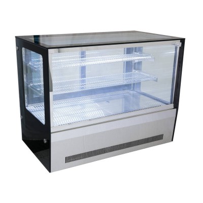 0.9m Cold Cabinet Display Chiller - 140L Glass Deli Fridge - 3 Tier