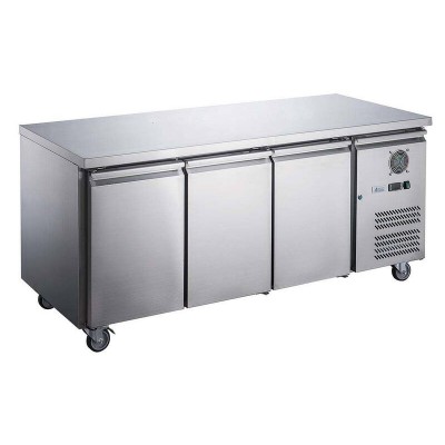 1.8m Commercial Chilled Prep Bench - 3 Door Stainless Steel Refrigerator