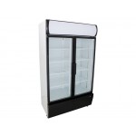 730L Upright Display Cooler Fridge - Double Glass Door Chiller