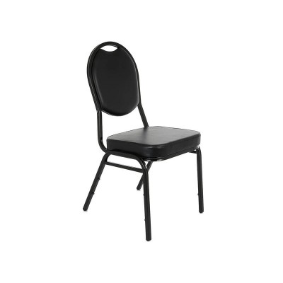 Chair Padded Banquet Conference Chairs - Black VINYL