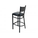 Cafe Bar Stool High Chair - BLACK STEEL