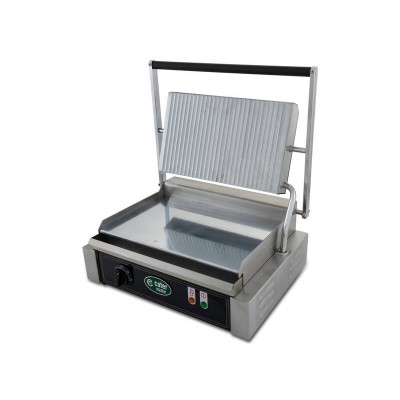Single Panini Press 2.1kW - Commercial Toasted Sandwich Maker - Griddle Grill