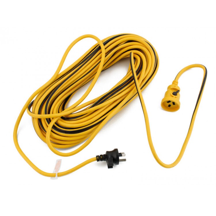 Heavy Duty Extension Cord with Clamping Socket 25M