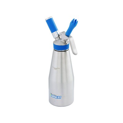 Whip-It! 1L Stainless Steel Professional Cream Whipper + 3 Nozzles