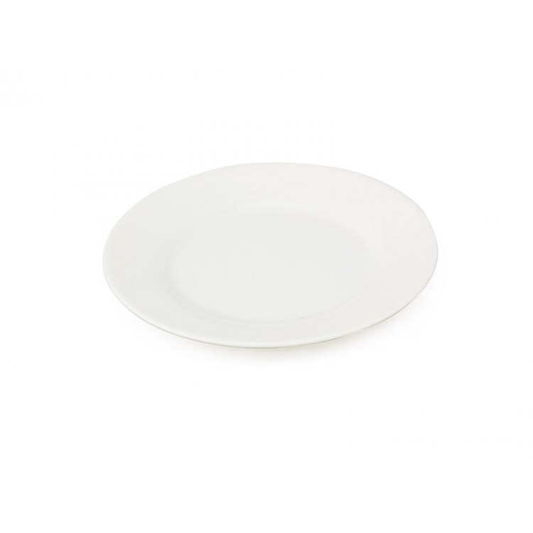 Melamine Side Plate Round White 20cm