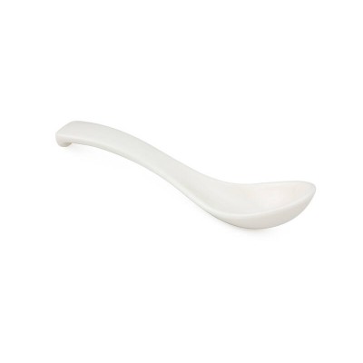 White Melamine Soup Spoon 15.5cm