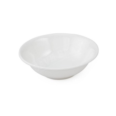 Melamine Dessert Bowl Round White 18.5cm