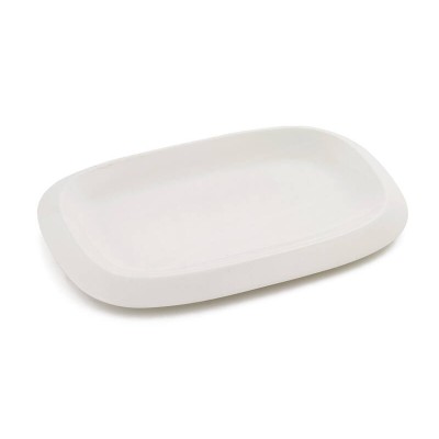 Serving Platter Rectangle White Porcelain with Folded Edges
