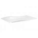 Large Rectangle Melamine Platter White - Wavy 57cm / 22.5"
