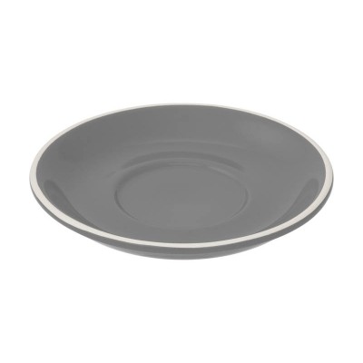 14cm Cappuccino Saucer - Grey, Glazed Porcelain - ROCKINGHAM
