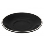 15.5cm Latte Saucer - Black, Glazed Porcelain - ROCKINGHAM